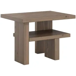 Beistelltisch KARUP DESIGN "Japan Side Table, kompakt, stilvoll, funktional, Made in Europe", braun (carob braun, carob braun, carob braun), B:45cm H:32cm T:34cm, Tische, vielseitig einsetzbar, aus massivem FSC-zertifiziertes Massivholz