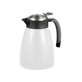 Esmeyer Glace, Isolierbehälter, Thermokanne weiß 1 Liter, aus doppelwandigem Edelstahl, lackiert. Mit glänzender Oberfläche,