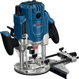 Bosch GOF 20-12 (2000 W) inkl. Staubabsaugung, Rollenführung und Parallelanschlag, Zentrierstift, Steckschlüssel, Spannzangen-Set 12 mm, 8 mm, 1x Kopierhülse
