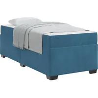 VidaXL Bettrahmen mit Matratze Dunkelblau 100 x 200 cm