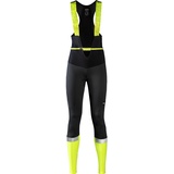 Gore Wear Damen Thermo Fahrrad-Trägerhose Ability, Mit Sitzpolster, GORE-TEX INFINIUM, 38, Schwarz/Neon-Gelb
