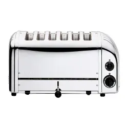 Dualit Classic Toaster, Robuster Premium-Toaster für optimales Toasten und Auftauen, 6 Schlitze