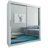 Feldmann-Wohnen Schiebetürenschrank Tokyo (1-St) weiß Spiegel Breite wählbar weiß 180 cm x 200 cm x 62 cm