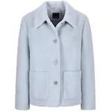 GOLDNER Flauschige Winterjacke mit Hemdkragen", in grau / blau, gemustert), | Gr.: 42,