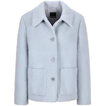 GOLDNER Flauschige Winterjacke mit Hemdkragen", in grau / blau, gemustert), | Gr.: 42,