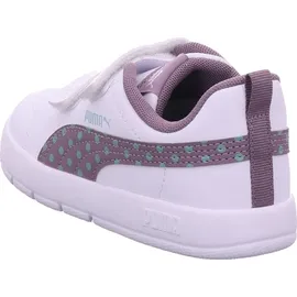 Puma COURTFLEX V3 Dotty V Lila/Weiß 26