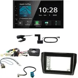 Kenwood DMX5020DABS Bluetooth MP3 DAB+ Einbauset für Suzuki Swift AZ ab 2017