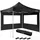 Tectake Faltpavillon 3 x 3 m inkl. 2 Seitenteile Schwarz
