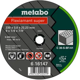 METABO Flexiamant super 230x3.0x22.23 Stein, Trennscheibe, gekröpfte Ausführung