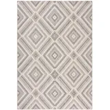 KADIMA DESIGN Teppich Grau-Beige | Geometrisch Rautenmuster | Maschinenwaschbar & Strapazierfähig | 78x150cm