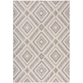 KADIMA DESIGN Teppich Grau-Beige | Geometrisch Rautenmuster | Maschinenwaschbar & Strapazierfähig | 78x150cm