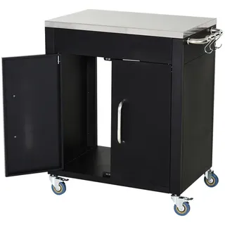Homcom Küchenwagen - 86Lx50Wx86.5Hcm - Schwarz