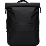 Rains Trail Rolltop Rucksack Schwarz