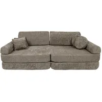 MeowBaby Kindersofa,, Beige, Textil, 160x24x80 cm, Kinder- & Jugendzimmer, Kindermöbel, Kindersitzmöbel & -tische, Kindersessel & -sofas
