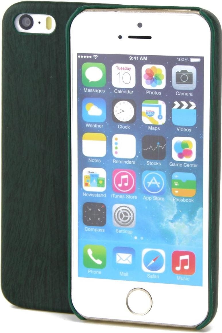 König Design Apple iPhone 7 TPU Handy Hülle Holz Optik Schutz Case Grün Wood Cover Etuis Neu (iPhone SE (2020), iPhone 8, iPhone 7), Smartphone Hülle, Mehrfarbig