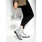 LASCANA Stiefelette Damen silberfarben Gr.40