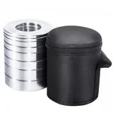 Gorilla Sports Hantelscheiben Set 50/51mm Chrom 5 kg inkl. Tragetasche, silber|silber|silber <10kg