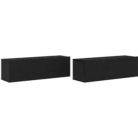 vidaXL TV-Schränke 2er Set Schwarz 100 x 30 x 30 cm Holzwerkstoff