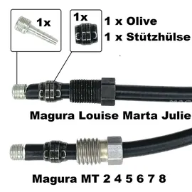MAGURA Olive/Klemmring + Stützhülse für Scheibenbremsen grün