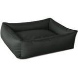 BedDog Hundebett MAX, Hundekissen mit abziehbaren waschbaren Bezug, Hundekorb, Hundesofa, für mitel-große Hunde, XL, anthrazit