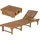 vidaXL Sonnenliege 200 x 61 x 86 cm natur klappbar