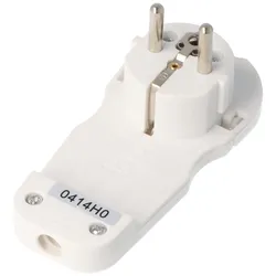 Schuko-Flachstecker extra flach weiß Schuko-Winkelstecker mit Ausladung 8mm