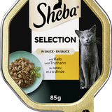 Sheba Schale Sauce mit Kalb & Truthahn Katzenfutter nass