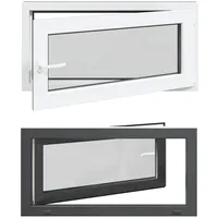 vidaXL Kellerfenster RISOR 100 x 50 cm grau