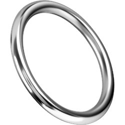 Nahtloser Eisen-Penisring, 5,5 cm, silber