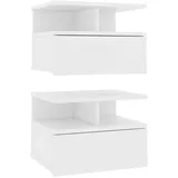 vidaXL Nachtschrank 2-teilig 40 x 31 x 27 cm Weiß