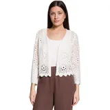 Betty Barclay Strickjacke mit Ajourmuster Offwhite 40