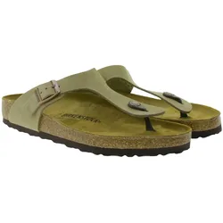 BIRKENSTOCK Gizeh Damen Zehentrenner Sandale Made in Germany Sommer-Schuhe normale Breite 943811 Hellbraun - 36