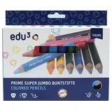 eagle kreativ edu3 PRIME Super Jumbo Buntstifte, 10er Set inkl. Spitzer