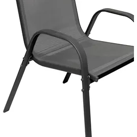 Mojawo 3-tlg. Bistro Garnitur Balkonset Garnitur Tisch + 2 Stapelstühle Ø60cm