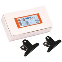 GOWI Office Brief-Klemmer 100 mm, schwarz, 10 Stück schwarz,