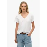Superdry Studios Slub Emb Vee Weiß M