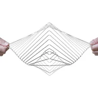 Atellani Square Wave | Der Faszinierende Kinetische Windspiel | Handgefertigt in Italien | Perpetuum Mobile Kunst | Magisches Beruhigendes Kunstwerkt von Ivan Black (Silber)