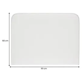 Idimex Kopfteil Ariela 90 cm gepolstert, weiß - Headboard mit Wandbefestigung und Kunstlederbezug, bequeme Bettrückwand für Einzelbett