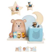 wunderwunsch® - Personalisiertes Tonie Regal für Kinderzimmer - Magnetisches Toniebox Regal für Toniebox & Figuren mit abgerundeten Ecken & Kanten (Bär)