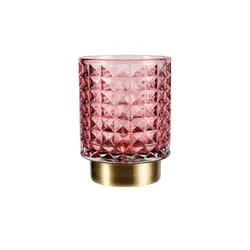 Mobile-Tischleuchte, Glas Rosa , rosa/pink , Maße (cm): H: 15  Ø: 11