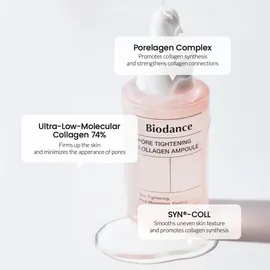 biodance Pore Tightening Collagen Ampoule festigendes Hautserum zur Verfeinerung der Poren 50 ml