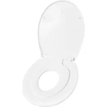 CORNAT WC-Sitz "Family Neo" - Montierbarer Kinder-Sitz - Quick up Clean Funktion - Absenkautomatik - Montage von oben / Toilettensitz