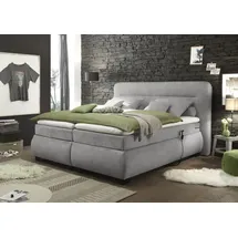 ed exciting design Boxspringbett »Evolution« inkl. Motor und Topper grau