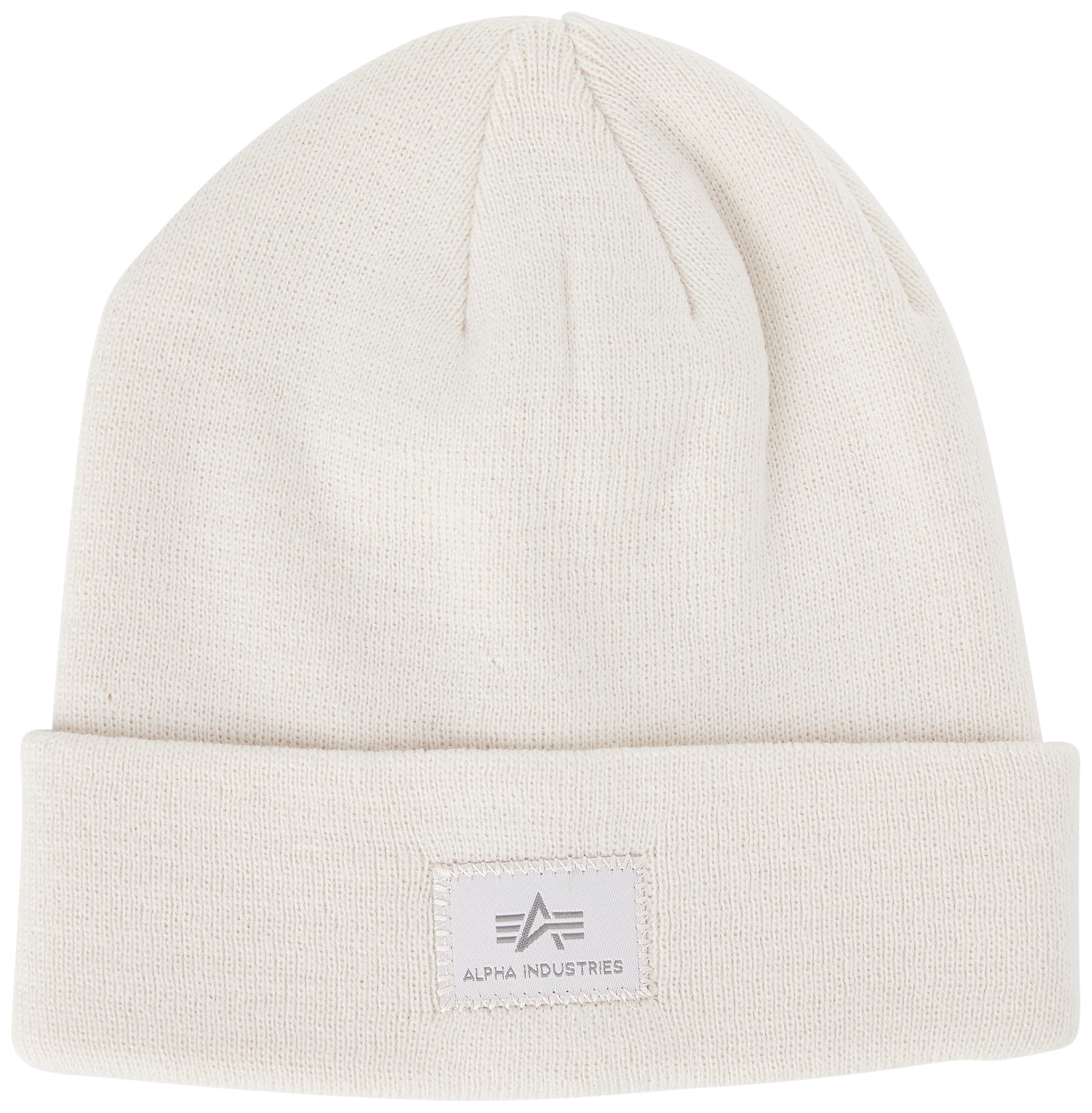 Alpha Industries X-Fit Beanie Dicke Wintermütze Jet Stream White