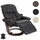 Robas Lund Relaxsessel Windsor 2 Leder 90 x 105 x 82 cm Schwarz/Walnuss-Optik drehbar