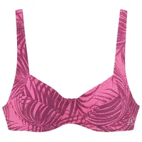 LASCANA ACTIVE Bügel-Bikini-Top Damen bordeaux-bedruckt Gr.36 Cup E