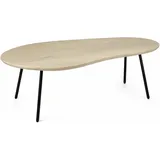 FineBuy Couchtisch Nierenform Weiß 122 x 36 cm