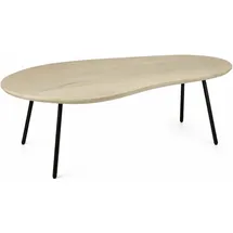 FineBuy Couchtisch Nierenform Weiß 122 x 36 cm