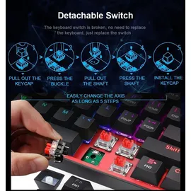 Redragon K617 RGB rote Schalter QWERTY