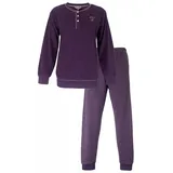 Tenderness Schlafanzug Damen Frottee Pyjama (2 tlg) kuschelige Qualität lila M